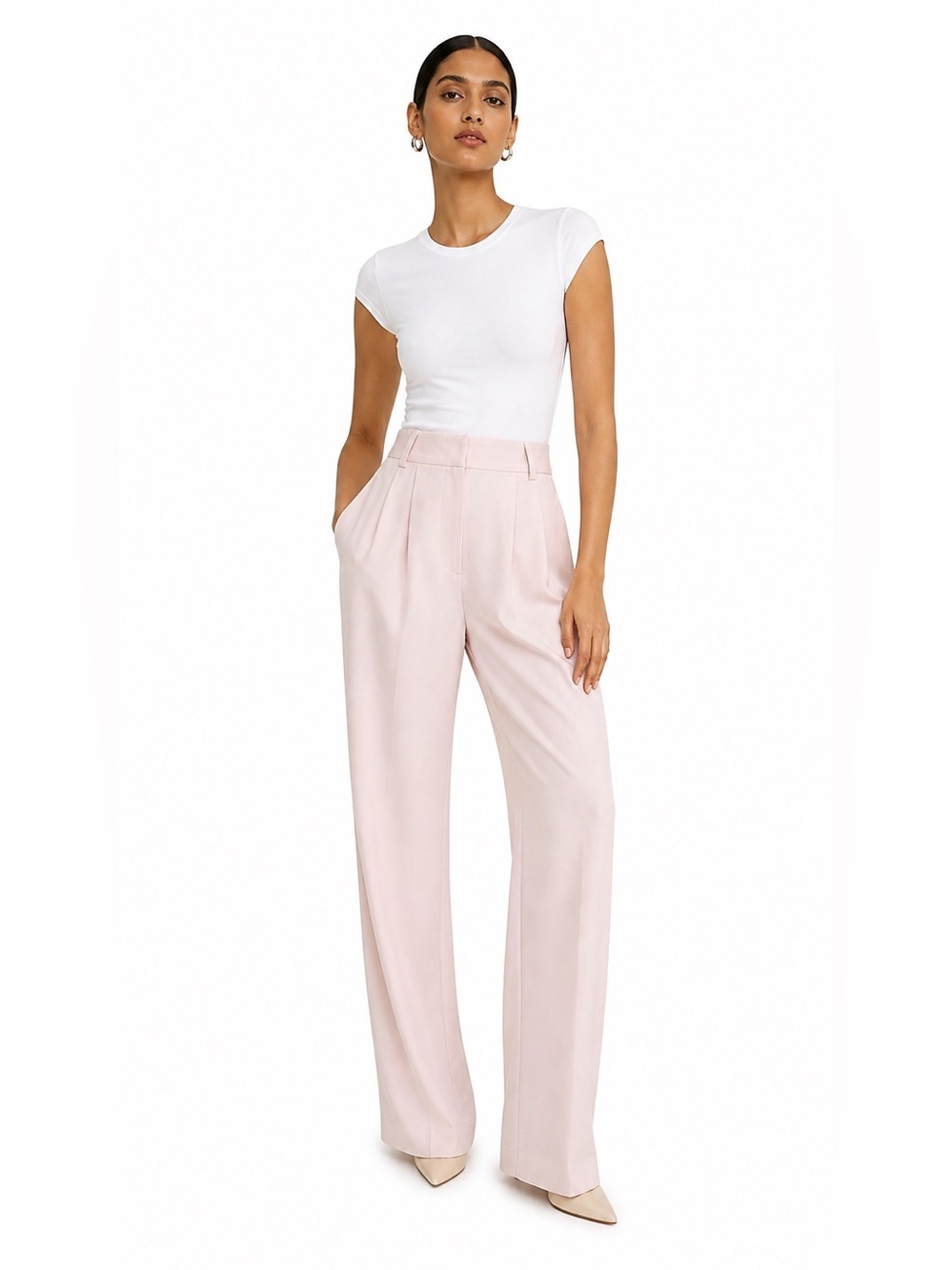 Favorite Daughter The Favorite Pant Blush 18 NWT Wide Leg Workwear Soft Power